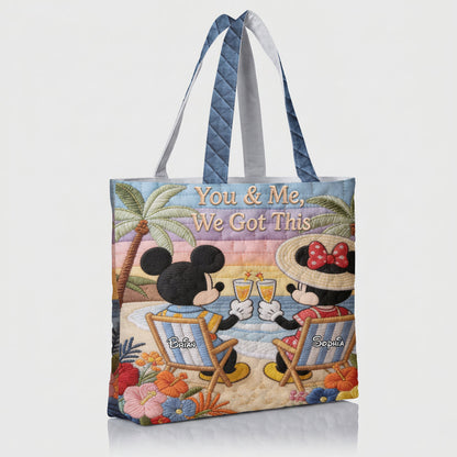 Magic Mouse Moments - Personalized Quilted Tote Bag - NSK10057