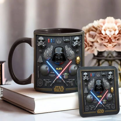 The Galaxy - Personalized The Force Accent Mug- EAJBLK12003