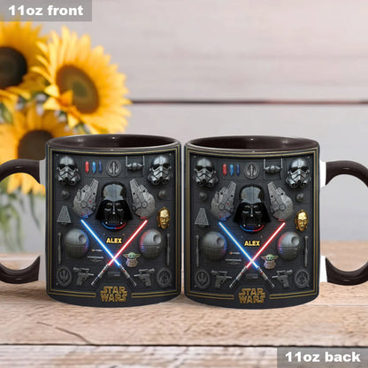 The Galaxy - Personalized The Force Accent Mug- EAJBLK12003