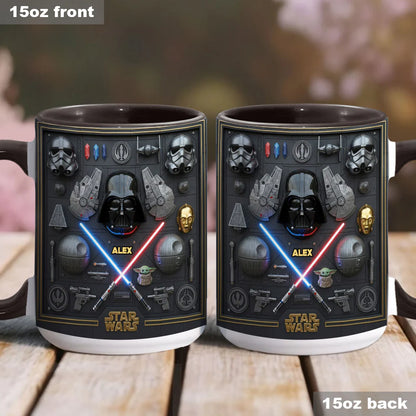The Galaxy - Personalized The Force Accent Mug- EAJBLK12003