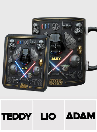 The Galaxy - Personalized The Force Accent Mug- EAJBLK12003