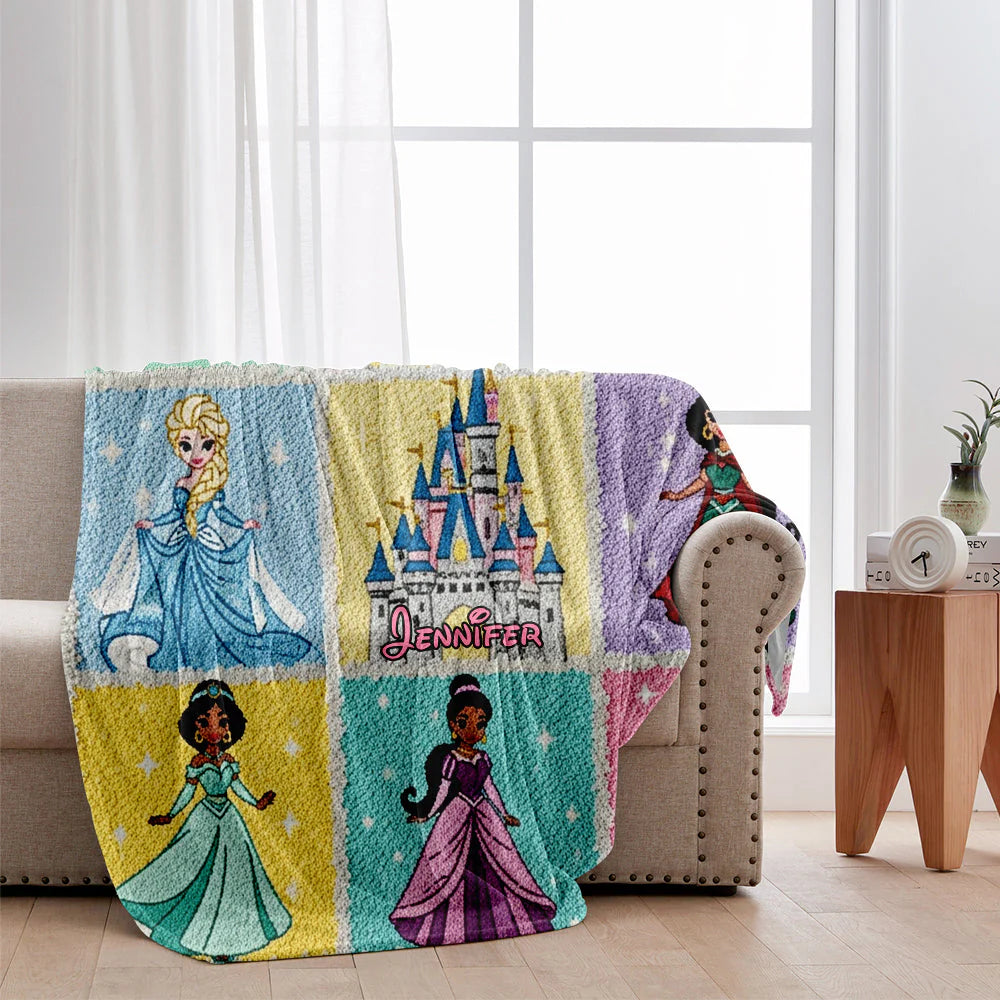 Magical Princesses - Personalized Princess Blanket | EAJBLK12005
