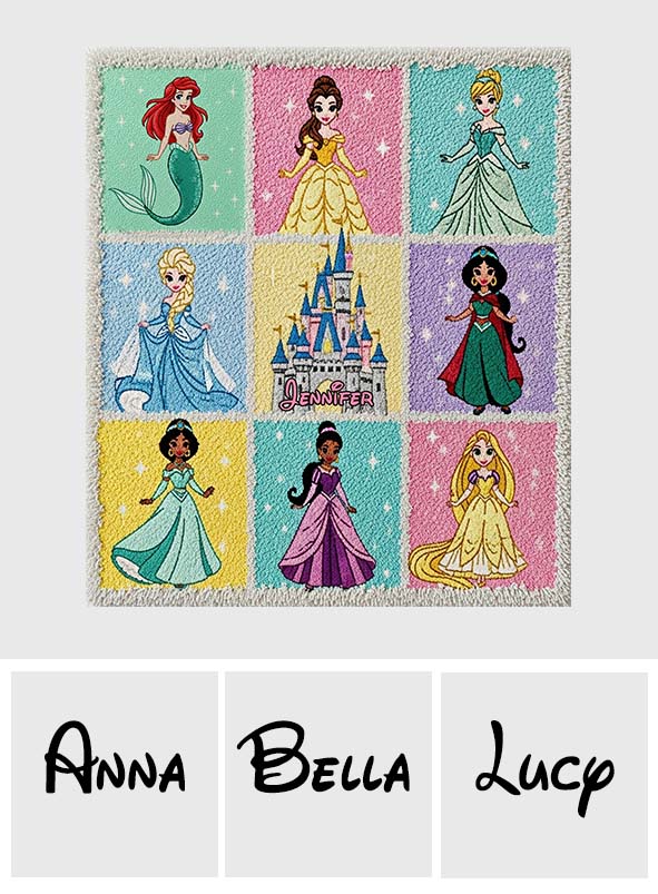 Magical Princesses - Personalized Princess Blanket | EAJBLK12005