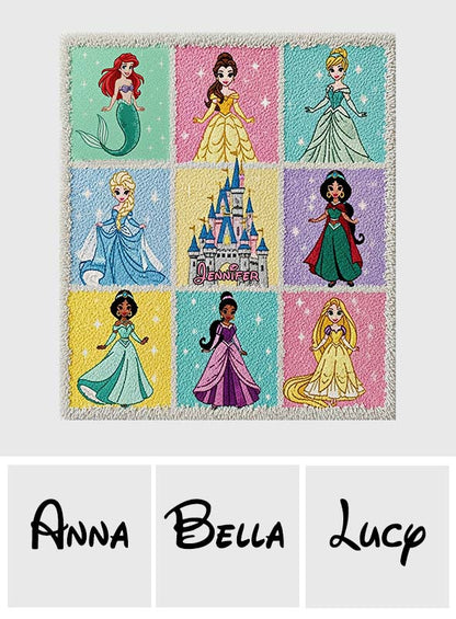 Magical Princesses - Personalized Princess Blanket | EAJBLK12005