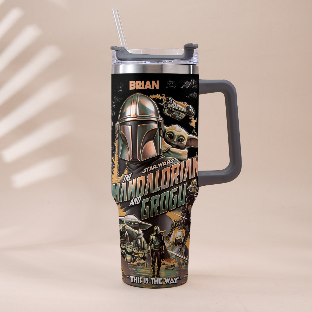 This Is The Way - Personalized Tumbler With Plush Charm - NSK10004