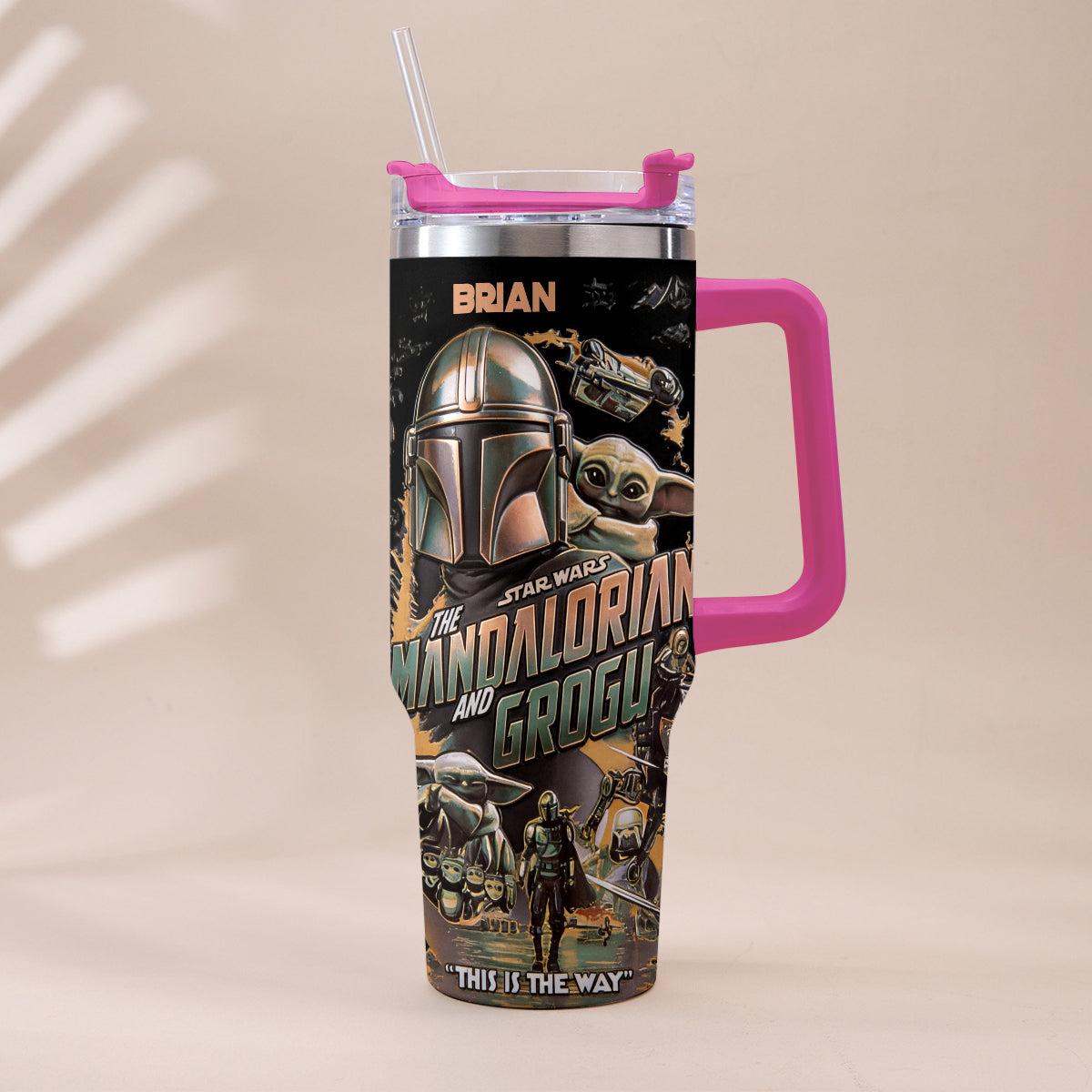 This Is The Way - Personalized Tumbler With Plush Charm - NSK10004