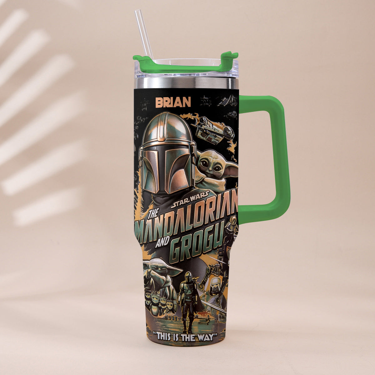 This Is The Way - Personalized Tumbler With Plush Charm - NSK10004