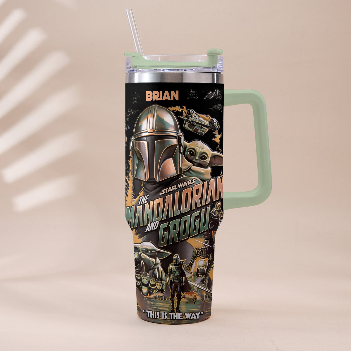 This Is The Way - Personalized Tumbler With Plush Charm - NSK10004