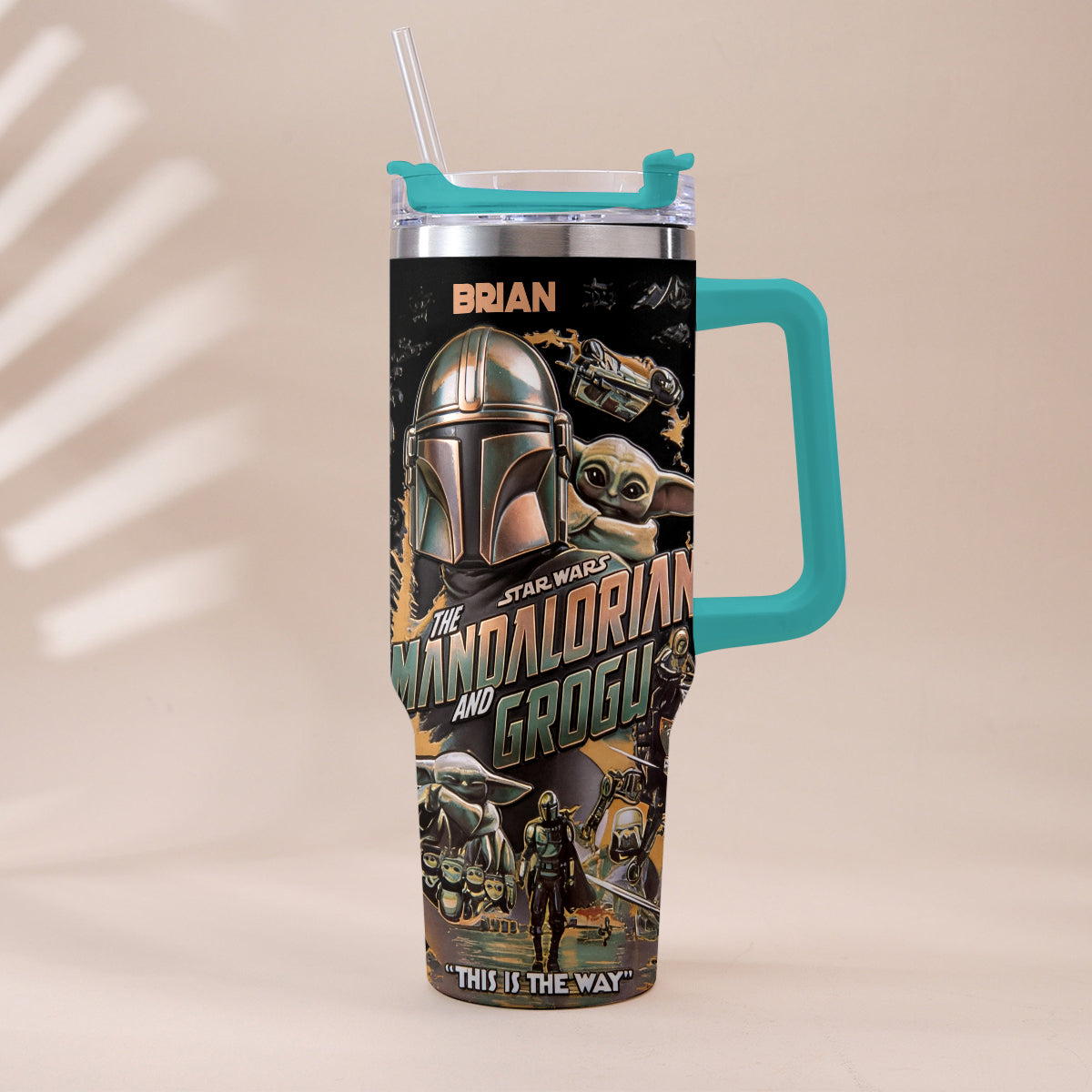 This Is The Way - Personalized Tumbler With Plush Charm - NSK10004