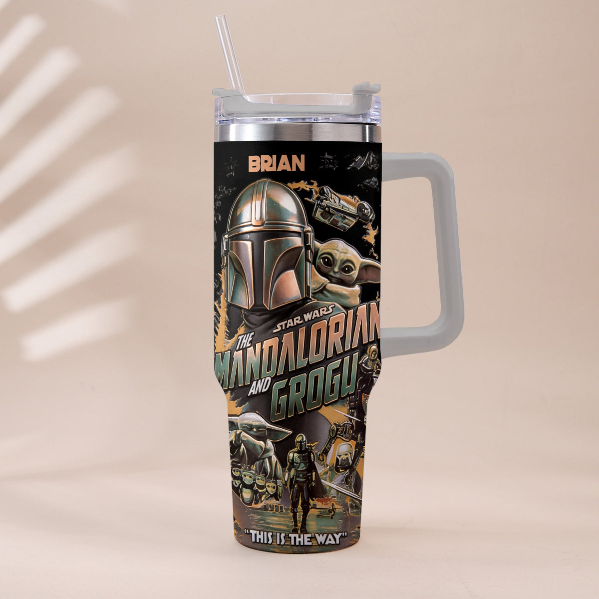 This Is The Way - Personalized Tumbler With Plush Charm - NSK10004