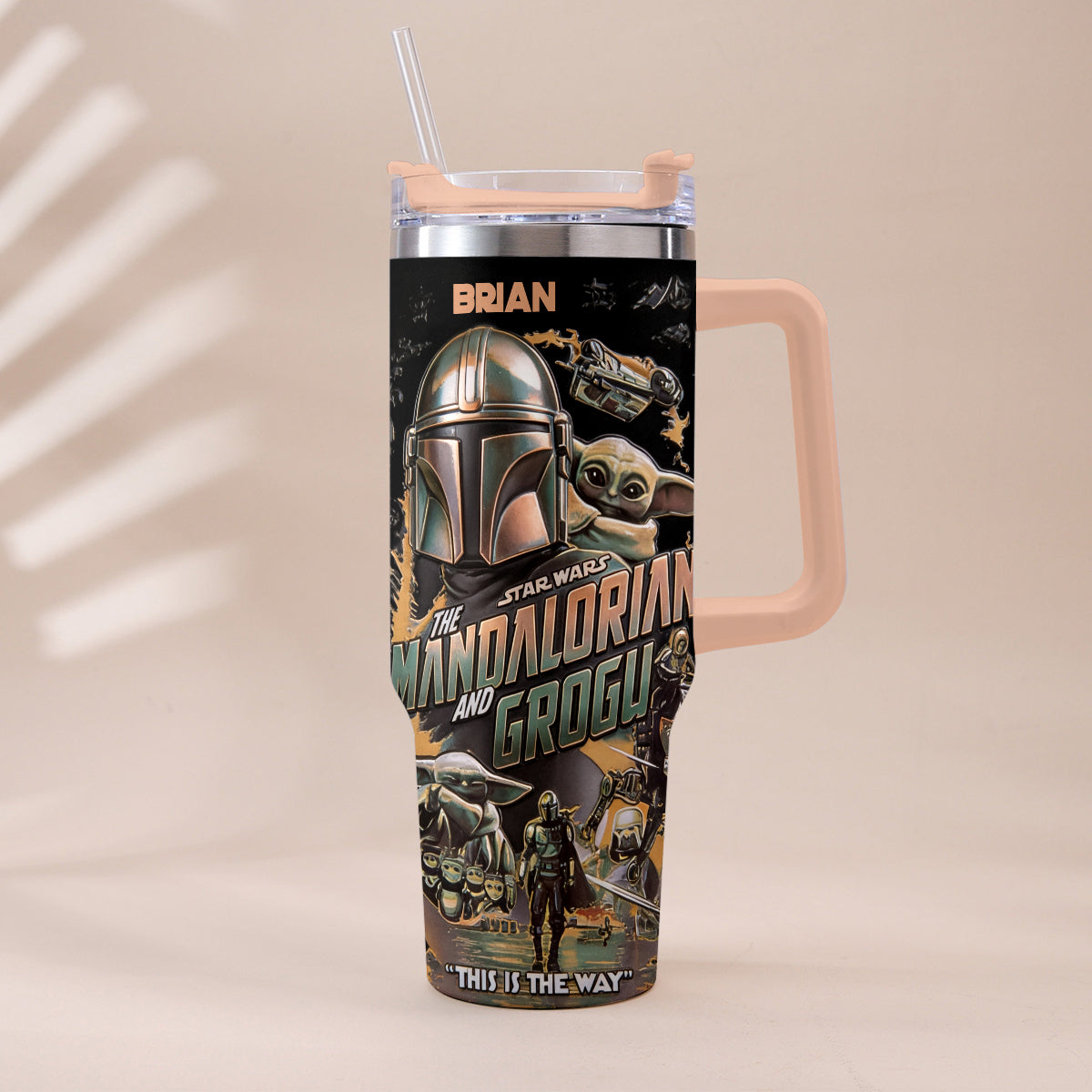This Is The Way - Personalized Tumbler With Plush Charm - NSK10004