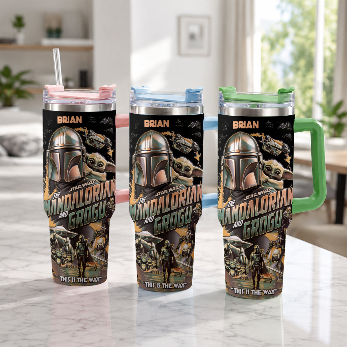 This Is The Way - Personalized Tumbler With Plush Charm - NSK10004