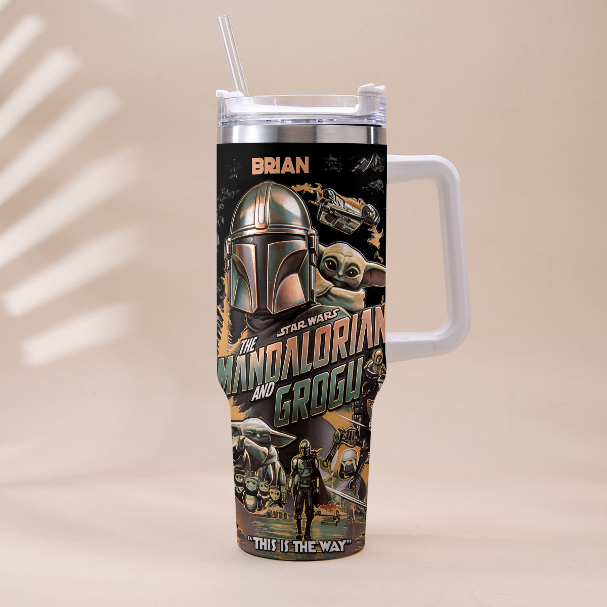 This Is The Way - Personalized Tumbler With Plush Charm - NSK10004