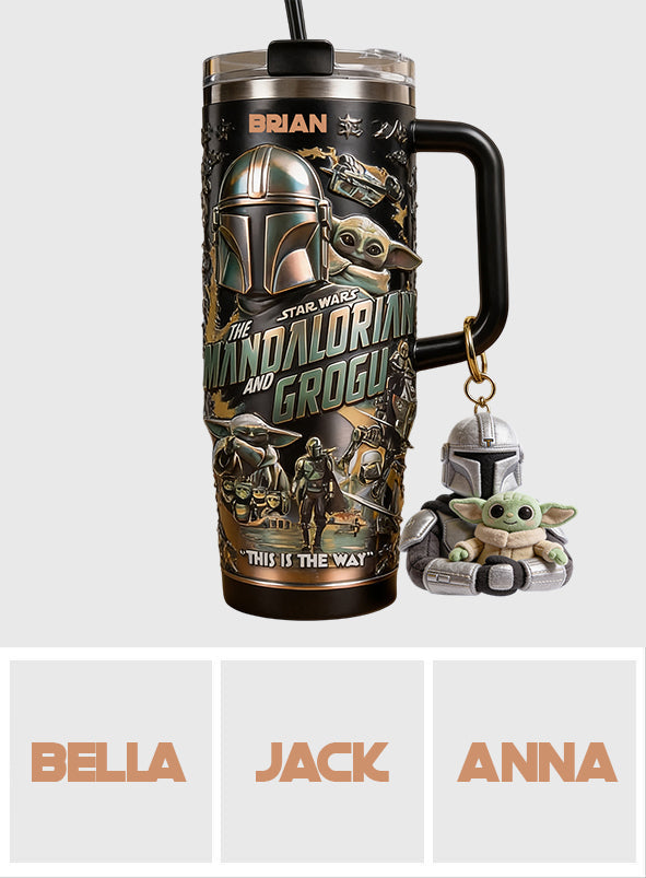 This Is The Way - Personalized Tumbler With Plush Charm - NSK10004