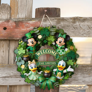 Lucky Friends - Personalized Mouse Custom Shaped Wood Sign | MNPWS01003