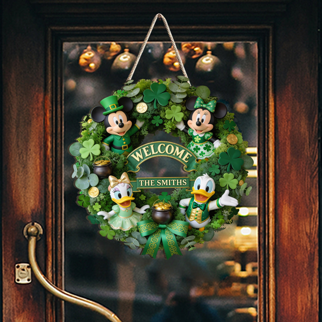Lucky Friends - Personalized Mouse Custom Shaped Wood Sign | MNPWS01003