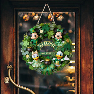 Lucky Friends - Personalized Mouse Custom Shaped Wood Sign | MNPWS01003