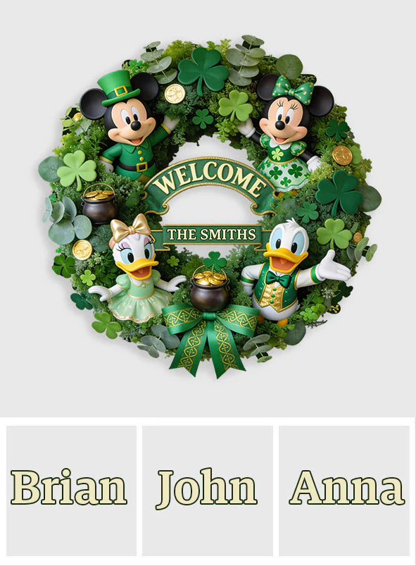 Lucky Friends - Personalized Mouse Custom Shaped Wood Sign | MNPWS01003