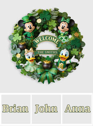 Lucky Friends - Personalized Mouse Custom Shaped Wood Sign | MNPWS01003