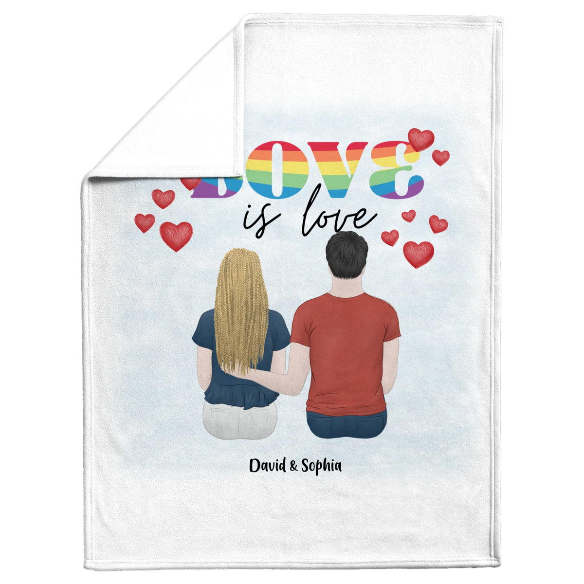 Happy Pride - Personalized Couple Blanket
