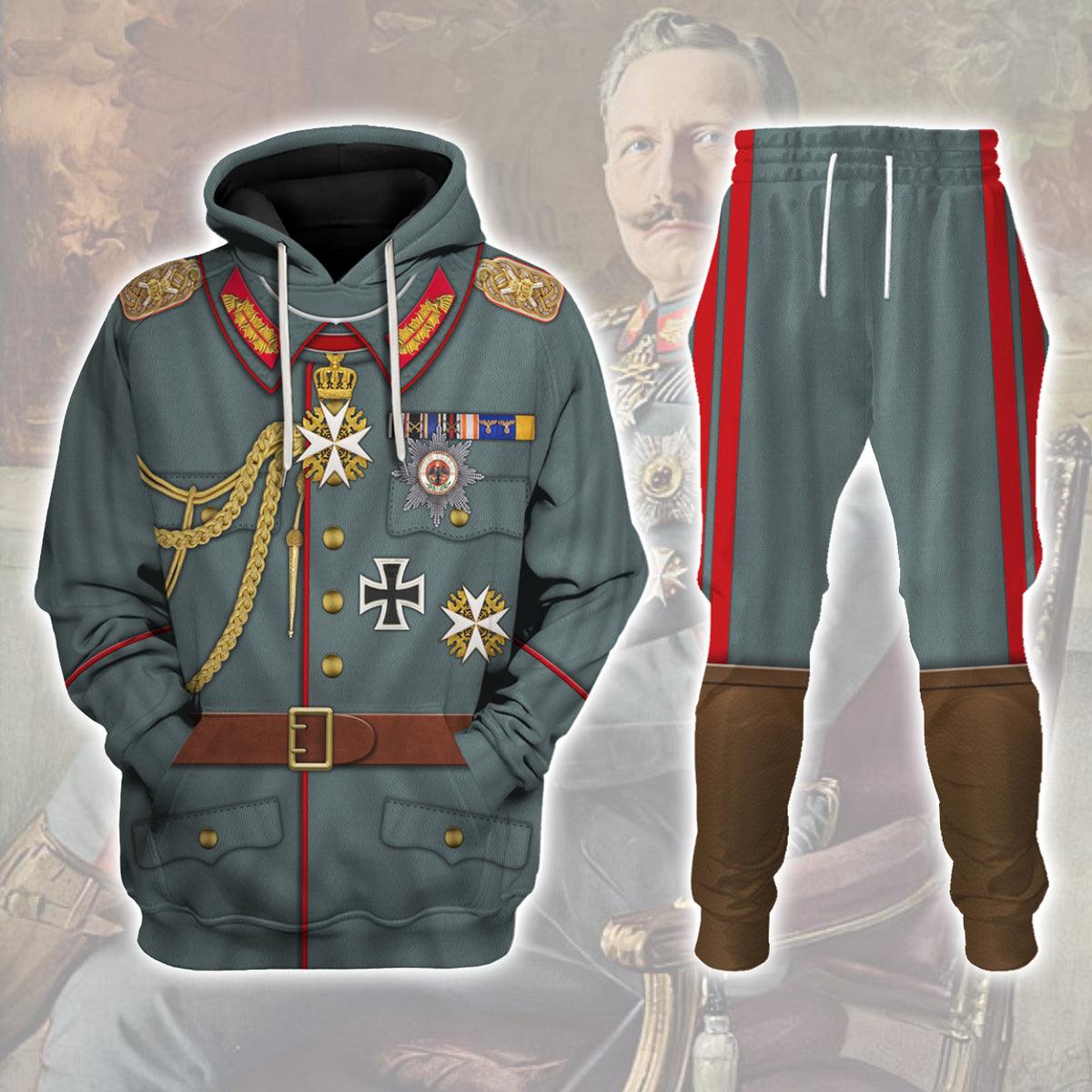 Kaiser Wilhelm German Emperor Costume Hoodie, Sweatshirt, T-Shirt, Tracksuit for Cosplay MNP033CS