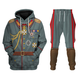 Kaiser Wilhelm German Emperor Costume Hoodie, Sweatshirt, T-Shirt, Tracksuit for Cosplay MNP033CS