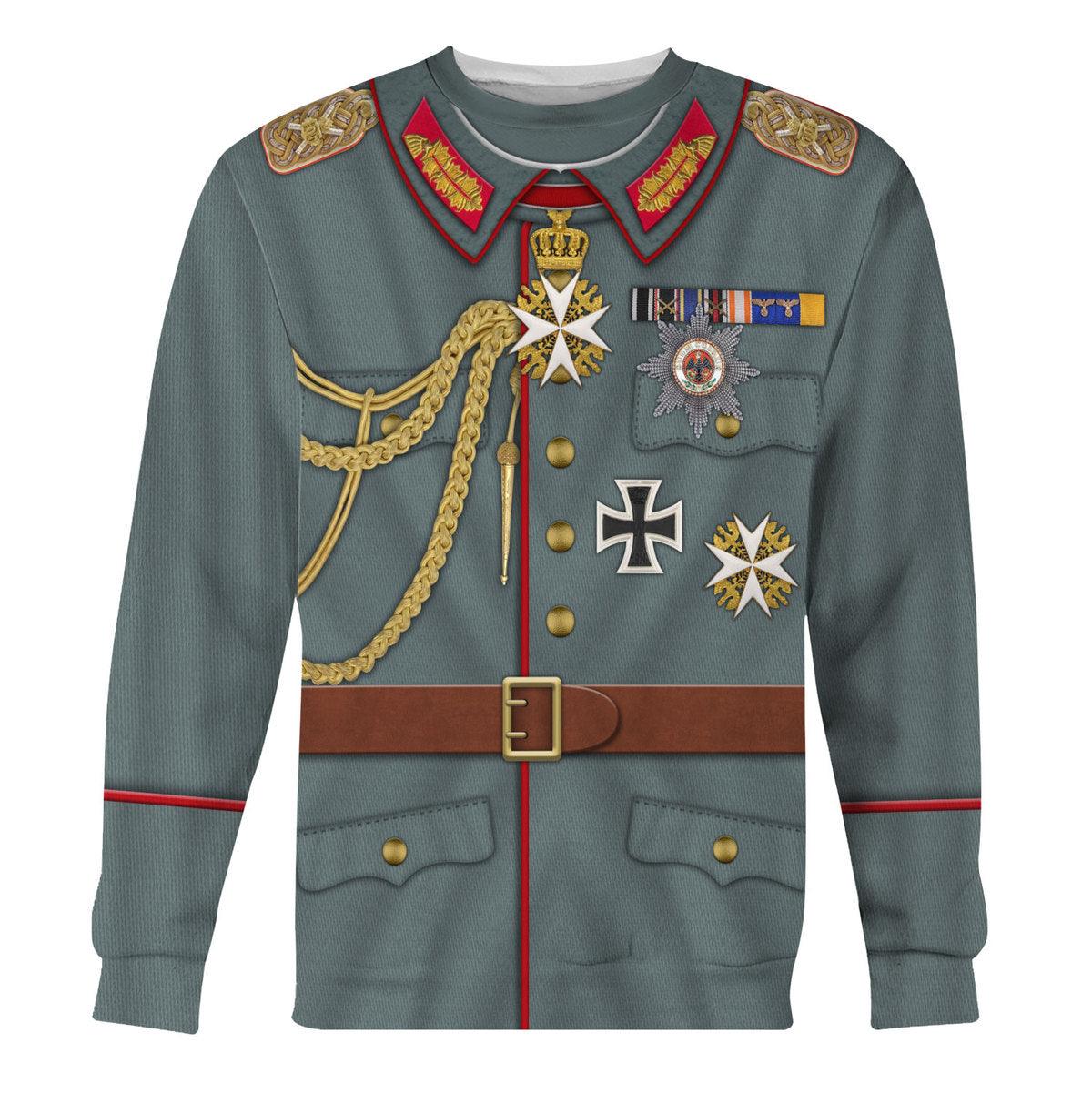 Kaiser Wilhelm German Emperor Costume Hoodie, Sweatshirt, T-Shirt, Tracksuit for Cosplay MNP033CS