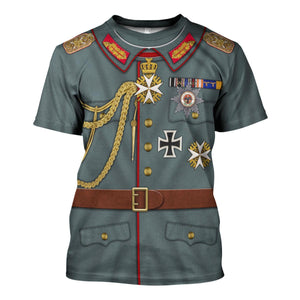 Kaiser Wilhelm German Emperor Costume Hoodie, Sweatshirt, T-Shirt, Tracksuit for Cosplay MNP033CS