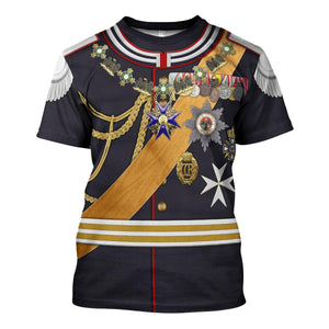 Kaiser Wilhelm Gala Uniform, German Empire Costume Hoodie, Sweatshirt, Tracksuit for Cosplay MNP103CS