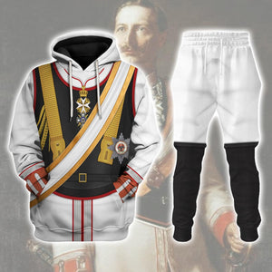 Kaiser Wilhelm German Emperor Garde Costume Hoodie, Sweatshirt, T-Shirt Tracksuit for Cosplay MNP102CS