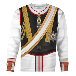 Kaiser Wilhelm German Emperor Garde Costume Hoodie, Sweatshirt, T-Shirt Tracksuit for Cosplay MNP102CS