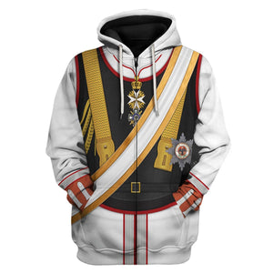 Kaiser Wilhelm German Emperor Garde Costume Hoodie, Sweatshirt, T-Shirt Tracksuit for Cosplay MNP102CS