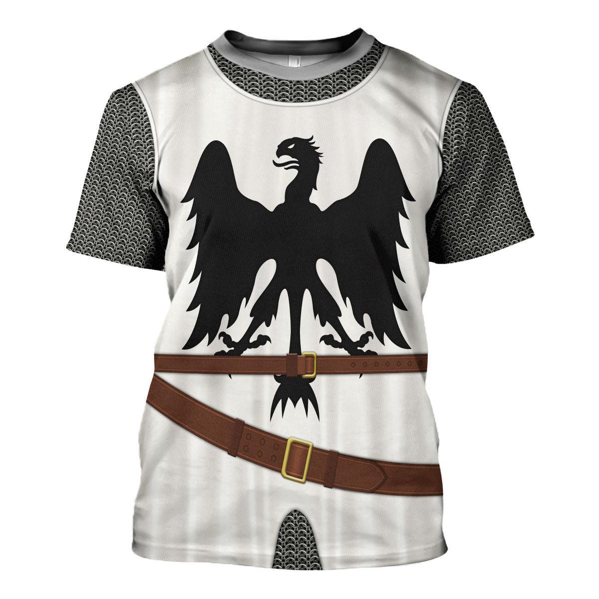 12th Century German Knight Costume Hoodie, Sweatshirt, T-Shirt, Tracksuit for Cosplay MNP101CS