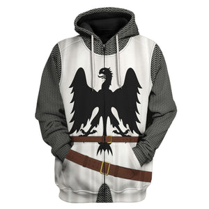 12th Century German Knight Costume Hoodie, Sweatshirt, T-Shirt, Tracksuit for Cosplay MNP101CS