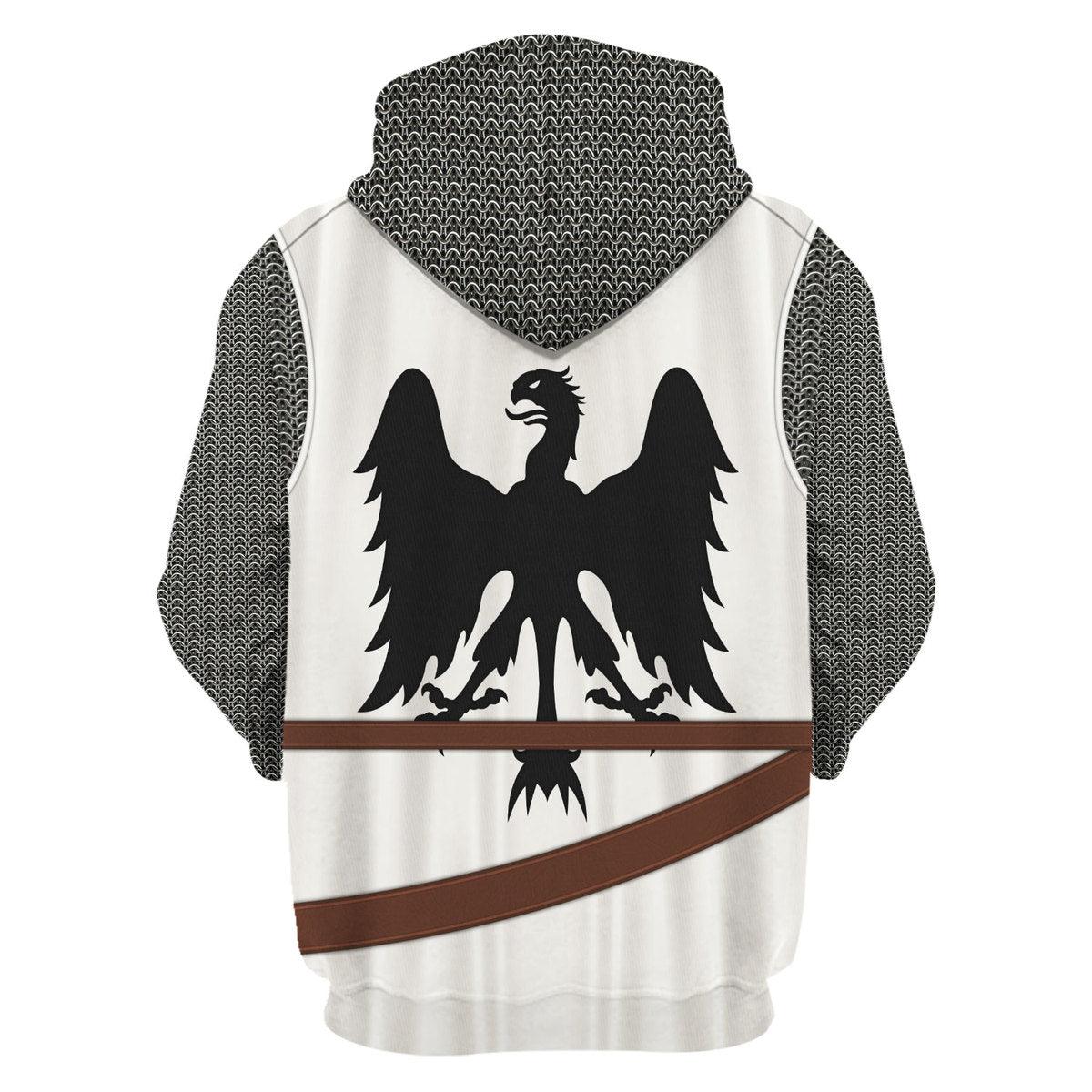 12th Century German Knight Costume Hoodie, Sweatshirt, T-Shirt, Tracksuit for Cosplay MNP101CS