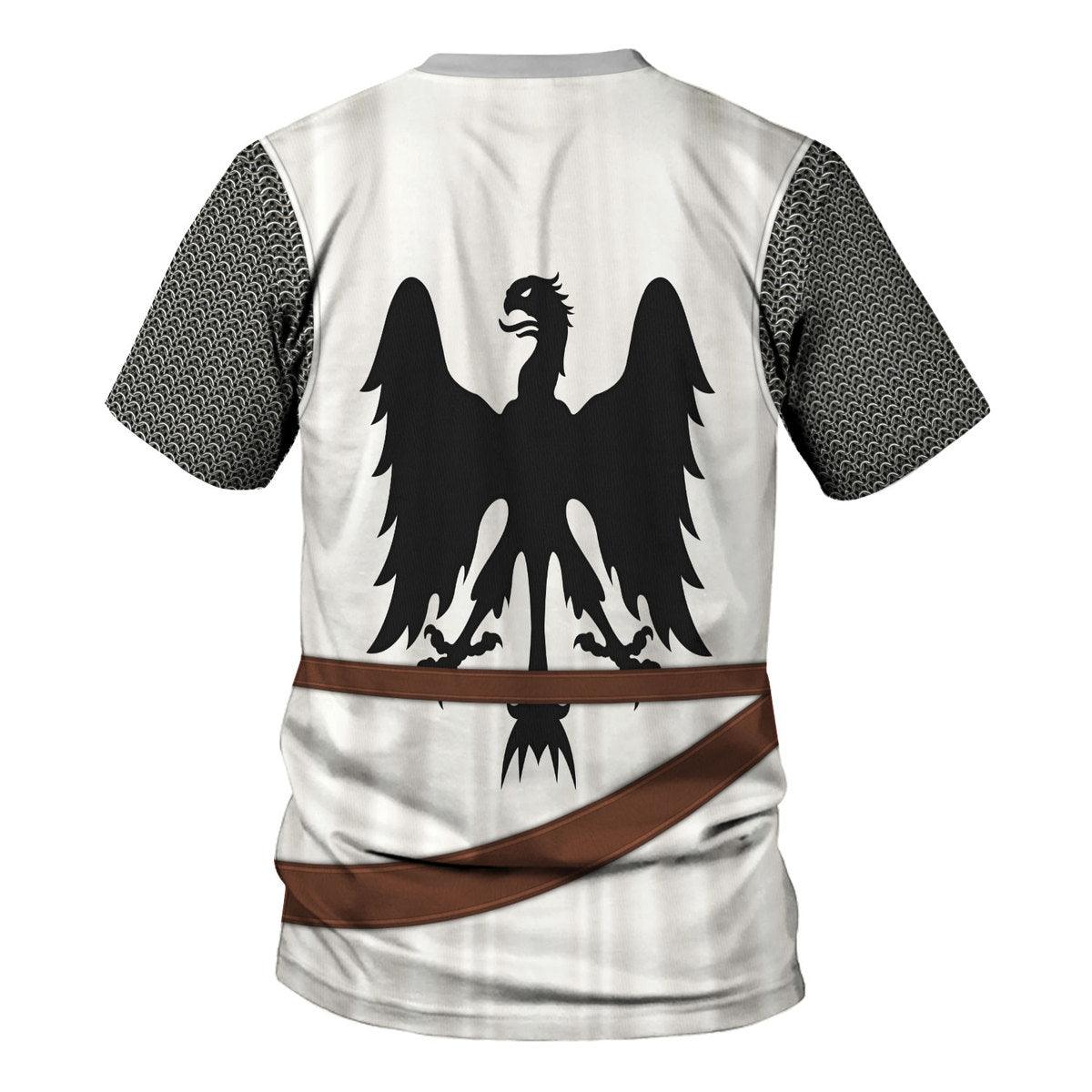 12th Century German Knight Costume Hoodie, Sweatshirt, T-Shirt, Tracksuit for Cosplay MNP101CS