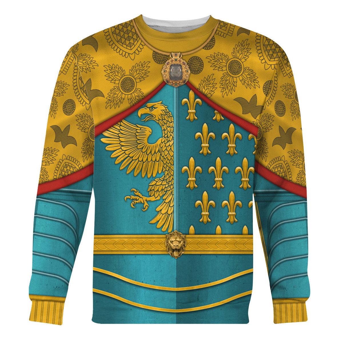 Karl I Charlemagne Holy Roman Emperor Hoodie, Sweatshirt, T-Shirt Costume for Cosplay MNP100CS