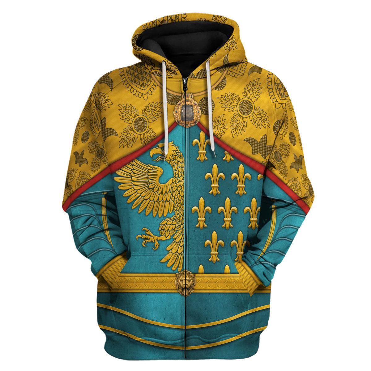 Karl I Charlemagne Holy Roman Emperor Hoodie, Sweatshirt, T-Shirt Costume for Cosplay MNP100CS