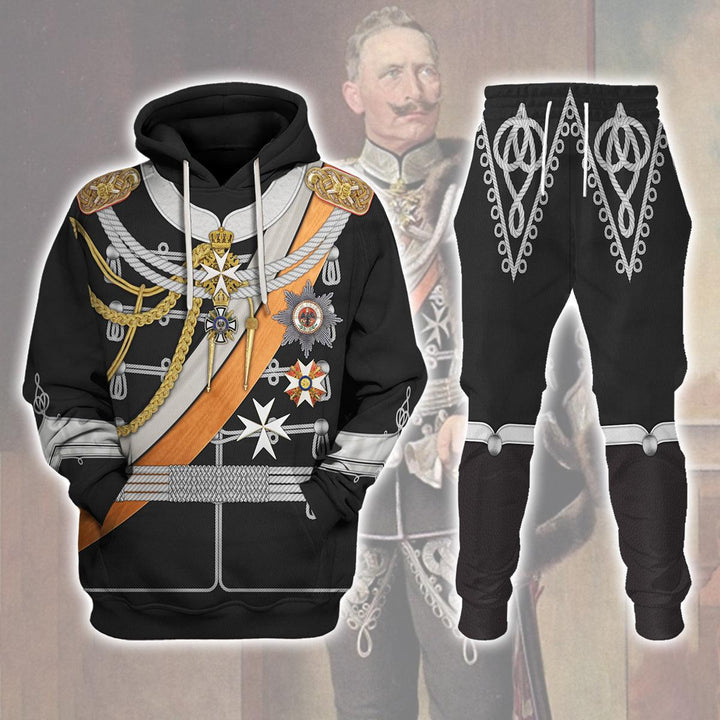 Kaiser Wilhelm Costume Hoodie, Sweatshirt, T-Shirt, Tracksuit for German Emperor King of Prussia Cosplay MNP098CS