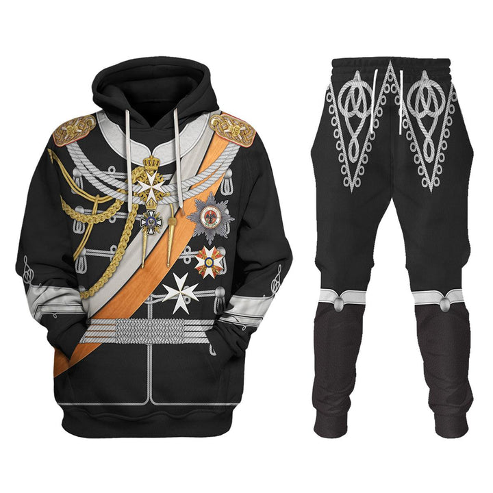 Kaiser Wilhelm Costume Hoodie, Sweatshirt, T-Shirt, Tracksuit for German Emperor King of Prussia Cosplay MNP098CS
