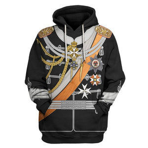 Kaiser Wilhelm Costume Hoodie, Sweatshirt, T-Shirt, Tracksuit for German Emperor King of Prussia Cosplay MNP098CS