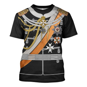 Kaiser Wilhelm Costume Hoodie, Sweatshirt, T-Shirt, Tracksuit for German Emperor King of Prussia Cosplay MNP098CS