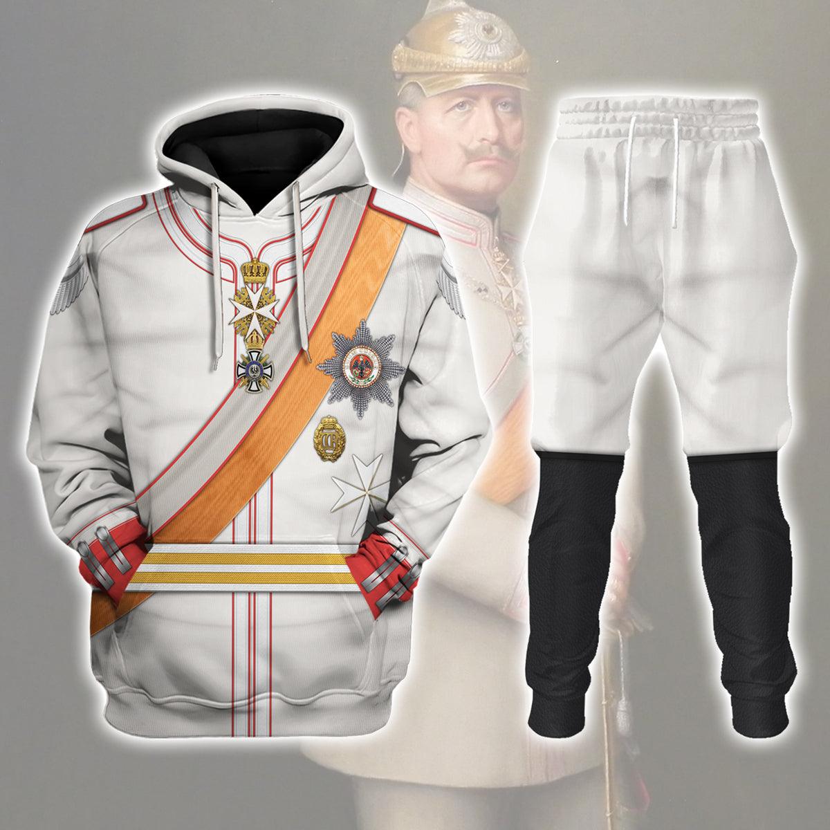 Kaiser Wilhelm 1910 Uniform Costume Hoodie, Sweatshirt, T-Shirt, Tracksuit for Cosplay MNP056CS