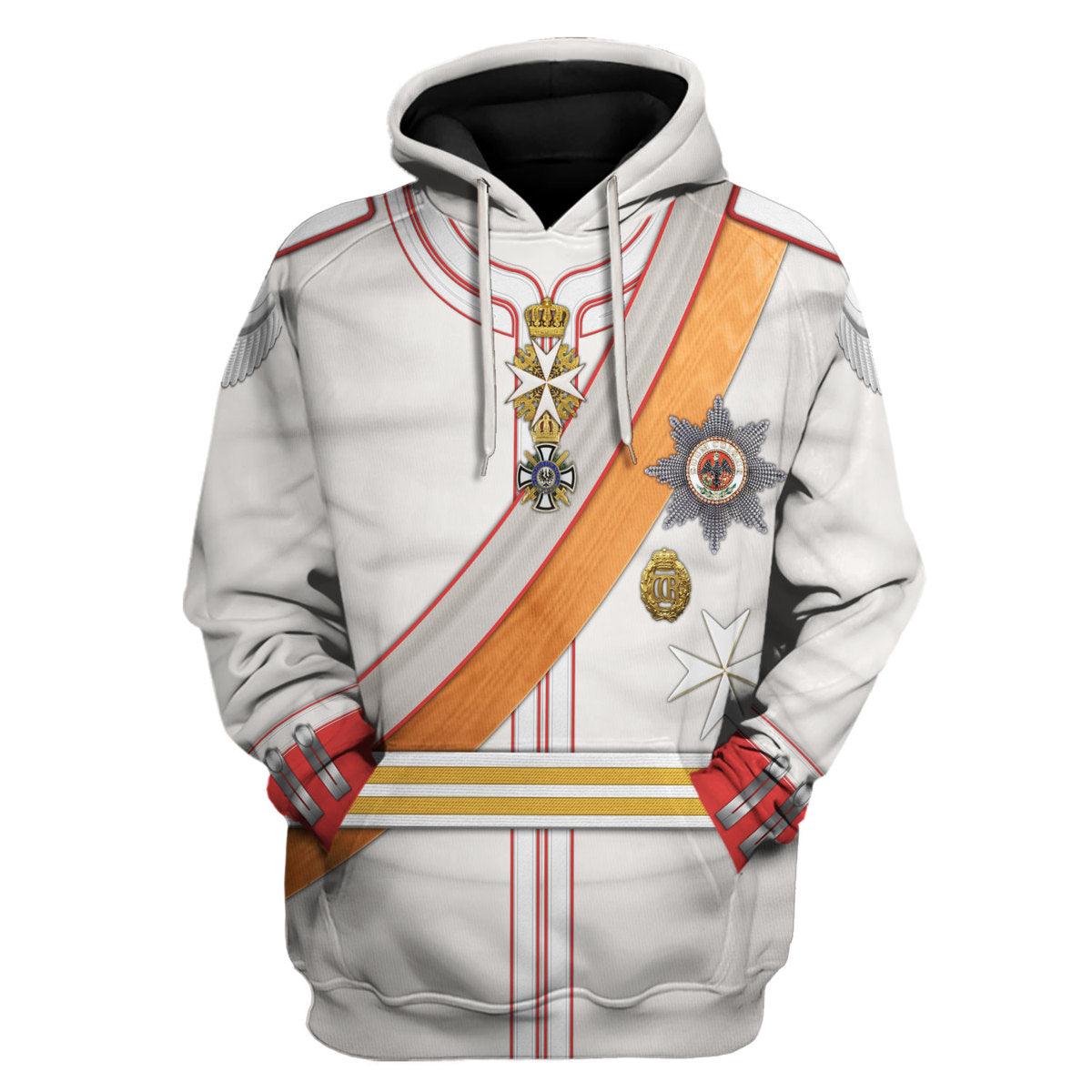 Kaiser Wilhelm 1910 Uniform Costume Hoodie, Sweatshirt, T-Shirt, Tracksuit for Cosplay MNP056CS