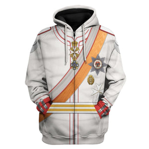Kaiser Wilhelm 1910 Uniform Costume Hoodie, Sweatshirt, T-Shirt, Tracksuit for Cosplay MNP056CS