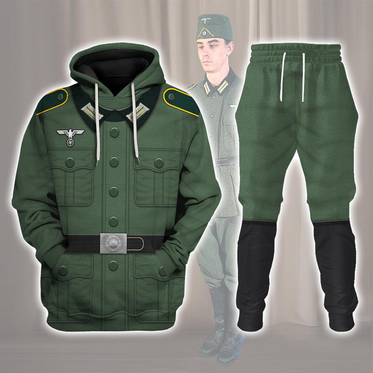 German Army Private Soldier Uniform, Costume Hoodie, Sweatshirt, T-Shirt, Tracksuit MNP043CS