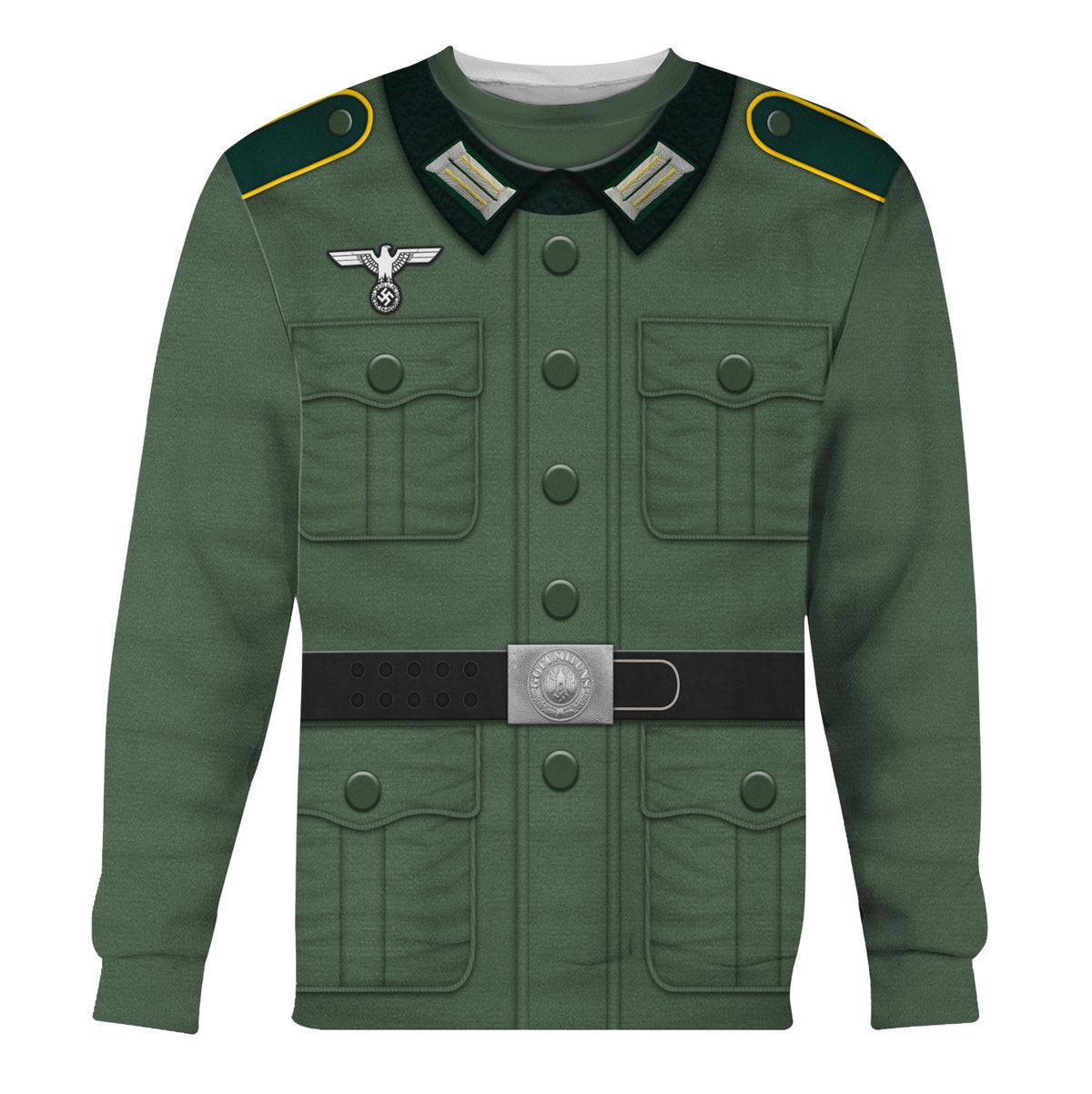 German Army Private Soldier Uniform, Costume Hoodie, Sweatshirt, T-Shirt, Tracksuit MNP043CS