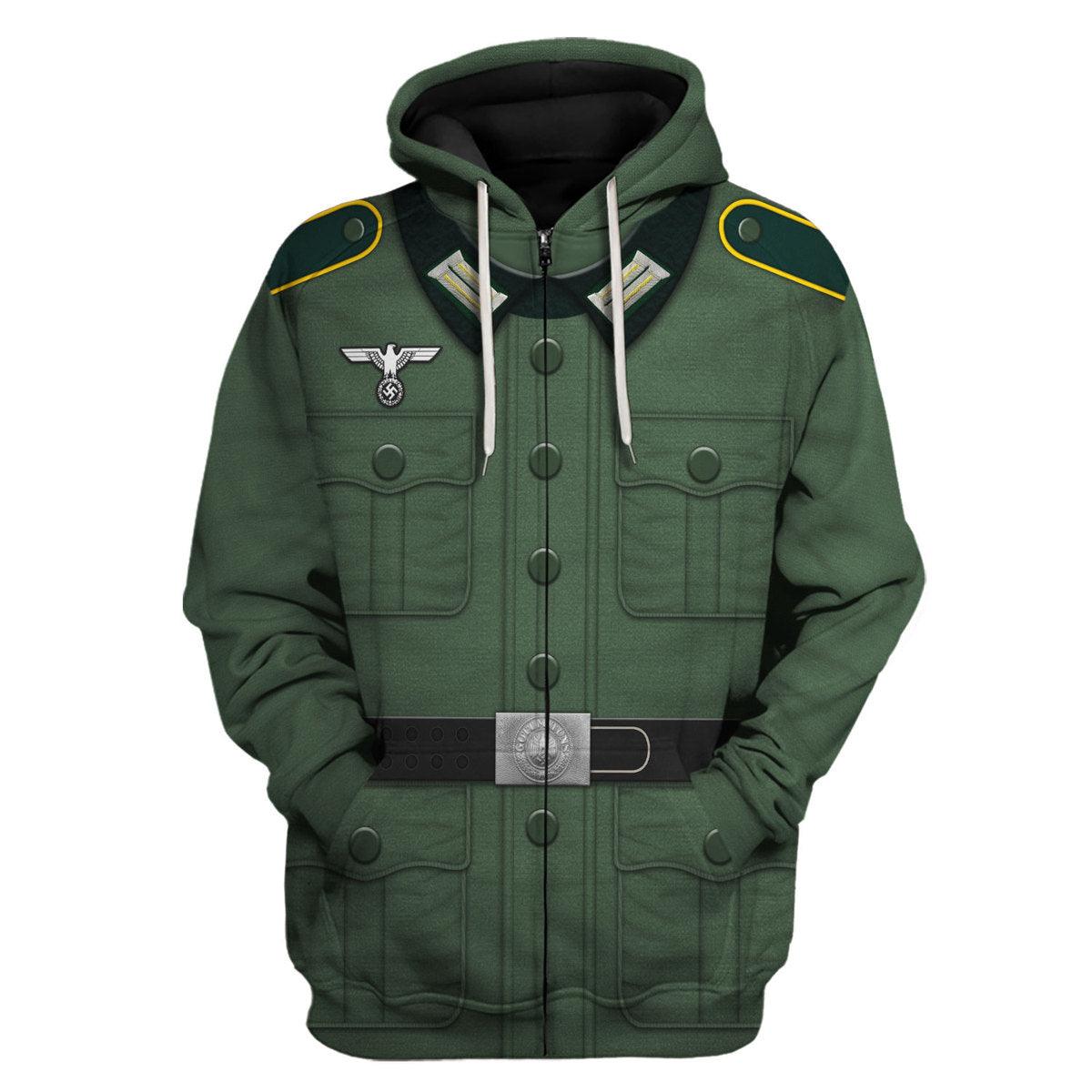 German Army Private Soldier Uniform, Costume Hoodie, Sweatshirt, T-Shirt, Tracksuit MNP043CS