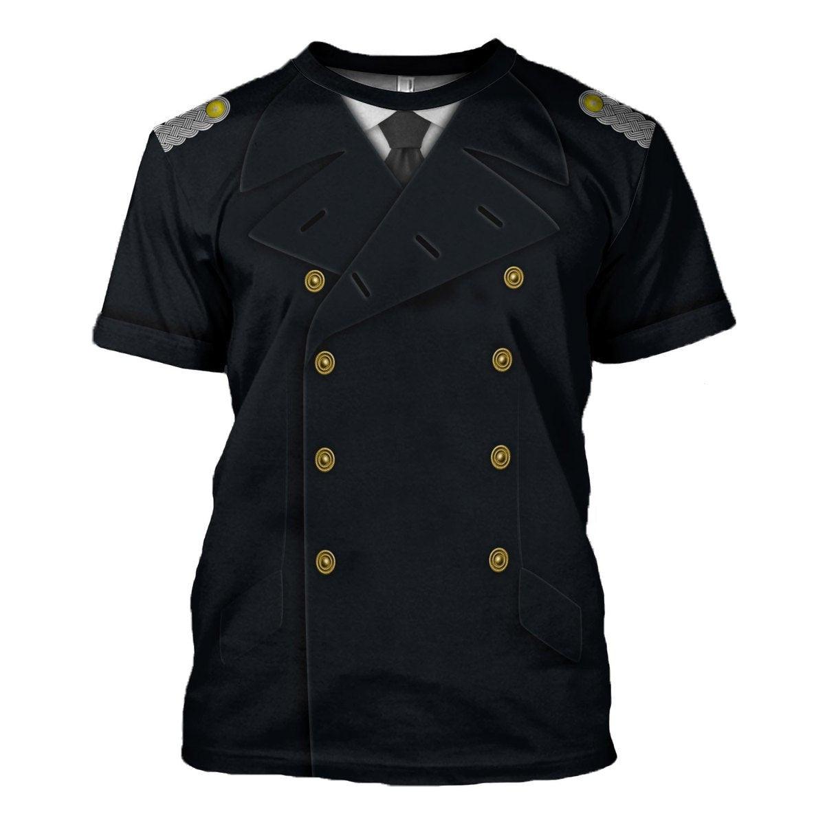 German Kriegsmarine Officer Costume Hoodie, Sweatshirt, T-Shirt, Tracksuit for Cosplay MNP094CS