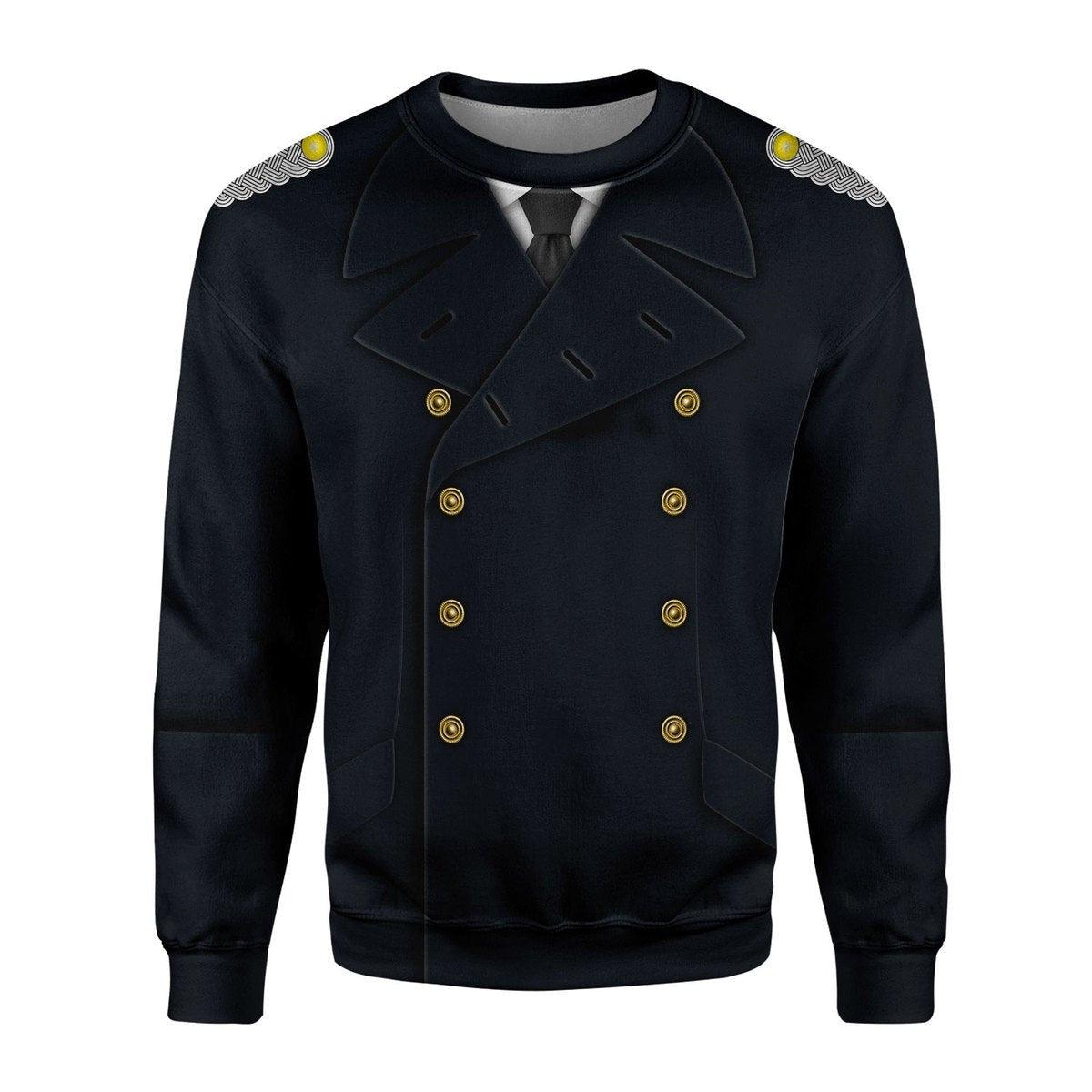German Kriegsmarine Officer Costume Hoodie, Sweatshirt, T-Shirt, Tracksuit for Cosplay MNP094CS